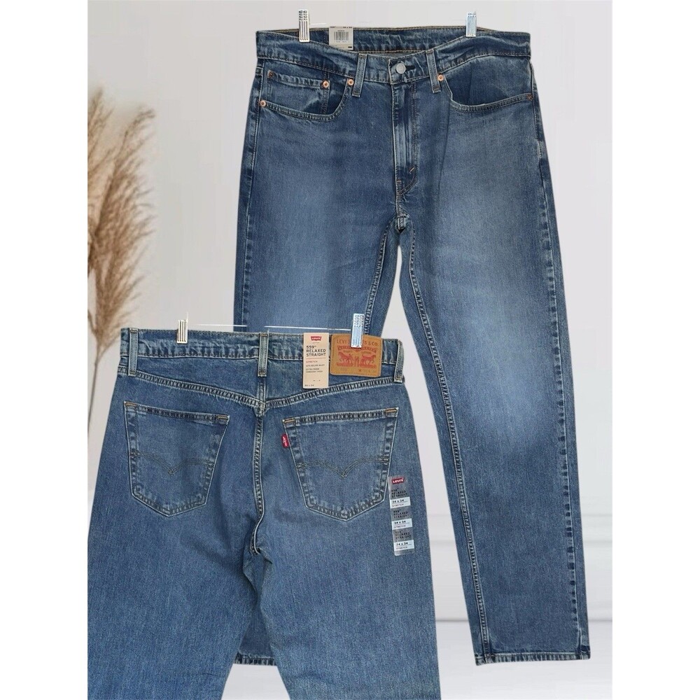 Levi’s 559 Relaxed Straight Men’s W34 L34 Stretch Blue Denim Jeans